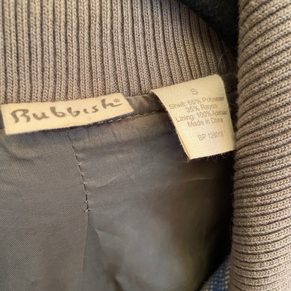 COPY - Vintage Rubbish Blue Plaid Collared Jacket - Picture 3 of 4